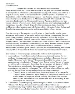 Figure 8. Image description: screenshot of an assignment description document for a multimedia portfolio 