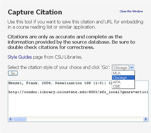 Screen shot of Academic Search Premier