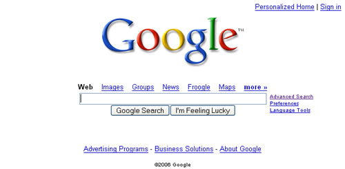 Screen shot of Google Blog Search